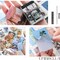 6 Sets 300 Pcs Washi Scrapbook Stickers Set (Fashion Art Color) 5.51 x 5.5 x 0.63 inches